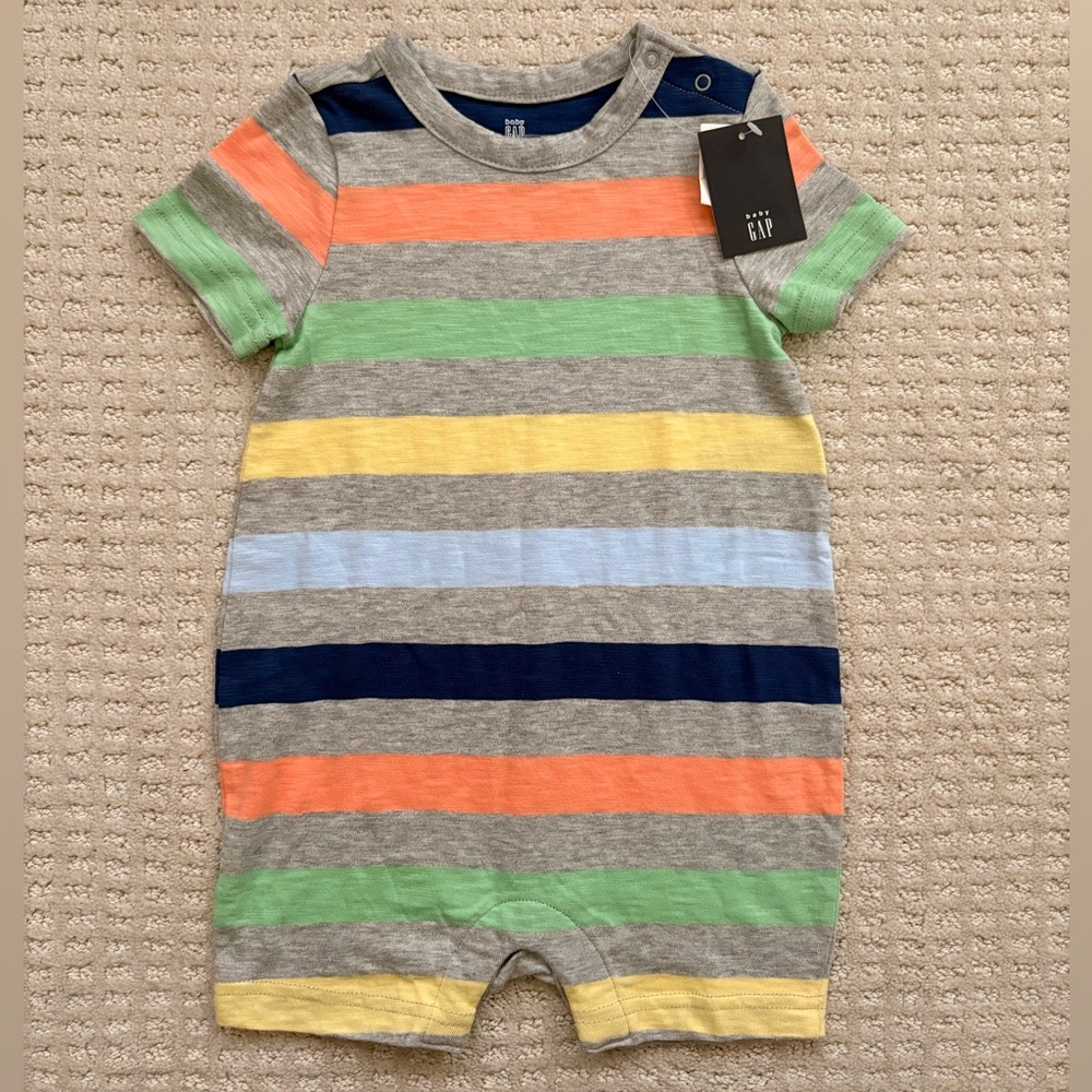 GAP Multicolor Striped Baby Romper